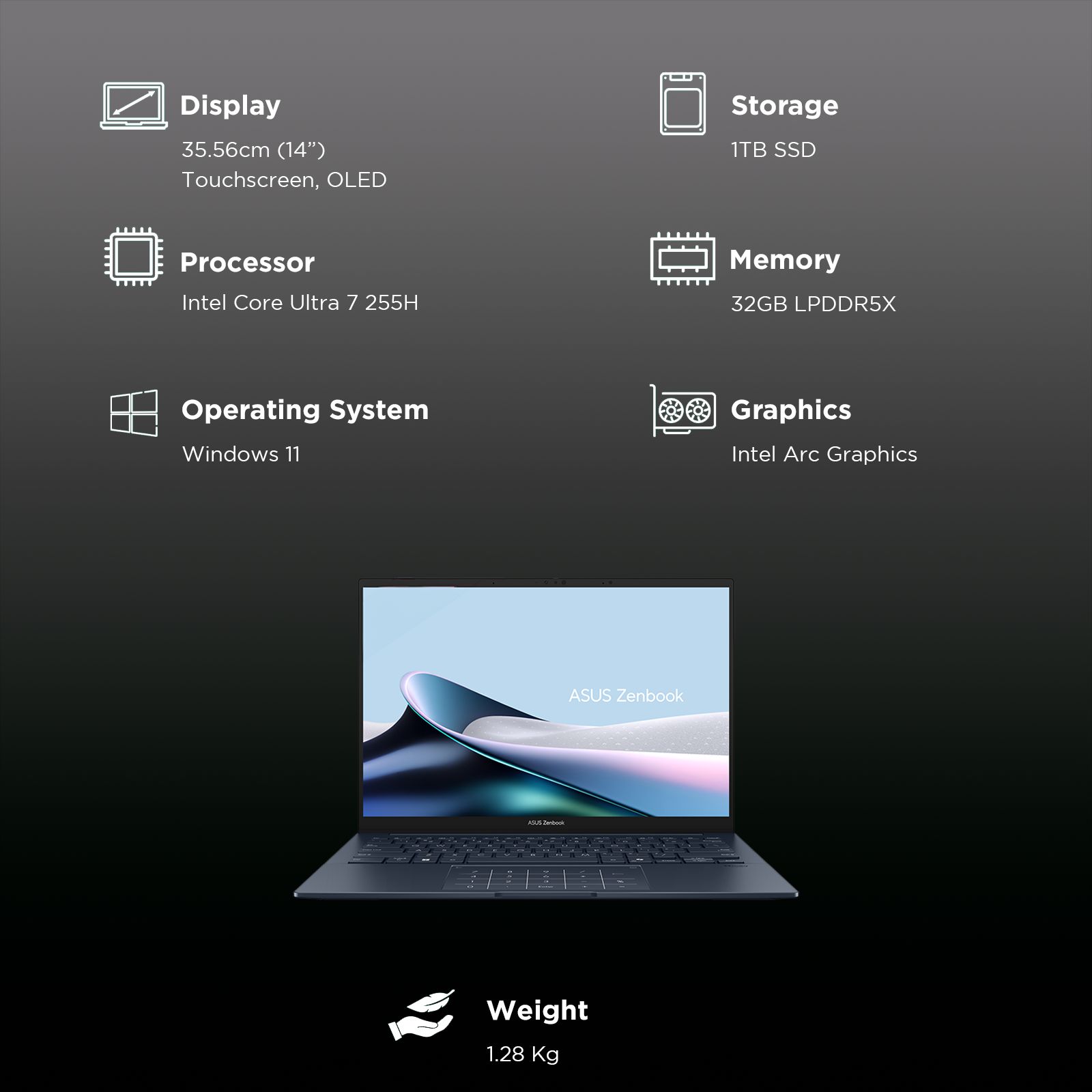 Buy ASUS Zenbook 1 Intel Core Ultra 7 255H Touchscreen Notebook